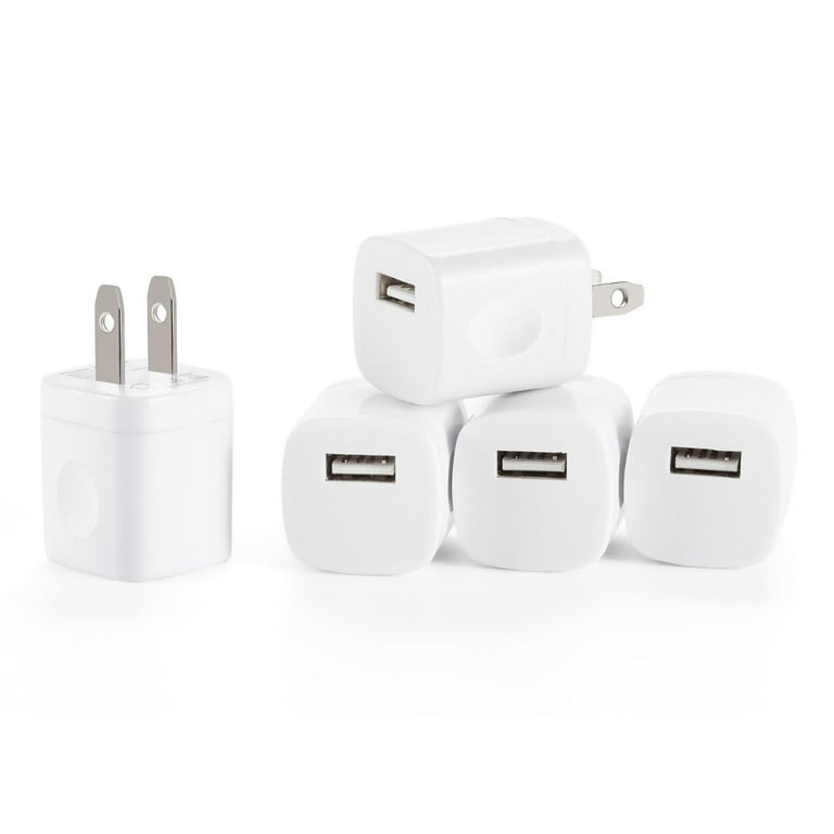 Spark Electronics USB AC Wall Charger Adapter, 5pcs, Universal