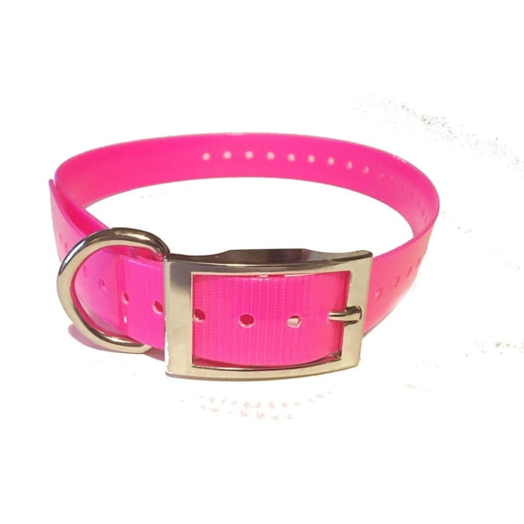 SparkPetco - Square Buckle 3/4" Neon Pink Replacement Collar - Compatible with Garmin, Delta, Dogtra, SportDOG, E Collar, Tri Tronics, Compatible with Petsafe, and Educator Systems