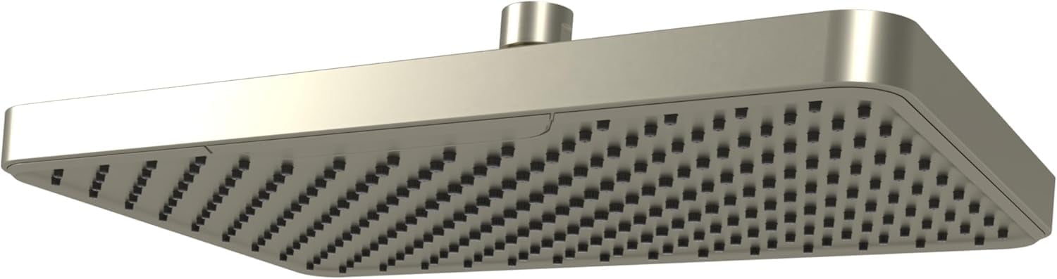 SparkPod 12" Rainfall Shower Head - Wall/Ceiling Mount - High Pressure, Anti-Clog, Easy Install (Bursehd Nickel)