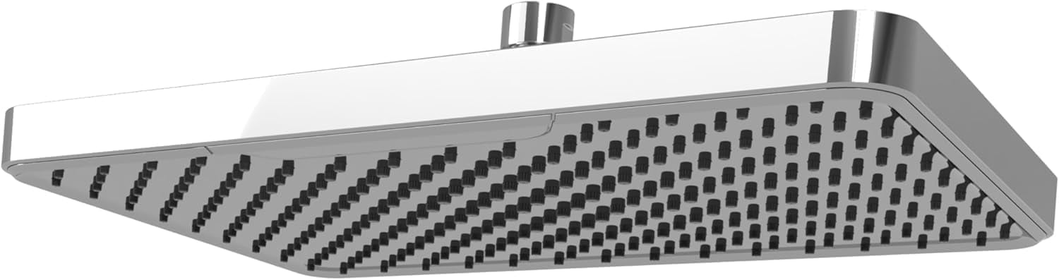 SparkPod 12" Rainfall Shower Head - Wall/Ceiling Mount - High Pressure, Anti-Clog, Easy Install (Polished Chrome)