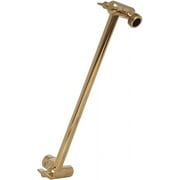 SparkPod 11" Solid Brass Shower Head Extension Arm - Flexible Height & Angle Adjustable Shower Arm Extension for Rain Showerheads with Sturdy Lock - Universal Pipe Connection (Egyptian Gold)