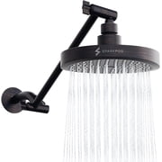 SparkPod Rain Shower Head with Adjustable Extension Arm 11" - High Pressure, Easy Install 6" inch Shower head, Vintage Oil-Rubbed Bronze