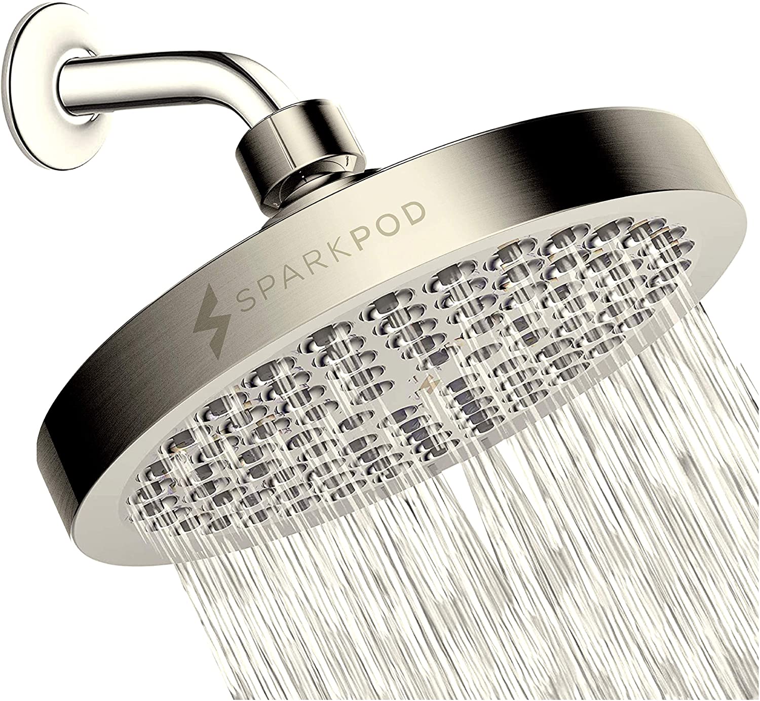 SparkPod High Pressure Shower Filter Head Ultimate Water Softener