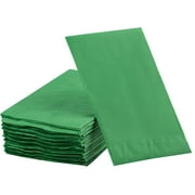SparkSettings Big Party Pack Tableware 2 Ply Guest Towels Hand Napkins Paper Soft and Absorbent Decorative Hand Towels for Kitchen and Parties 40 Pieces Festive Green