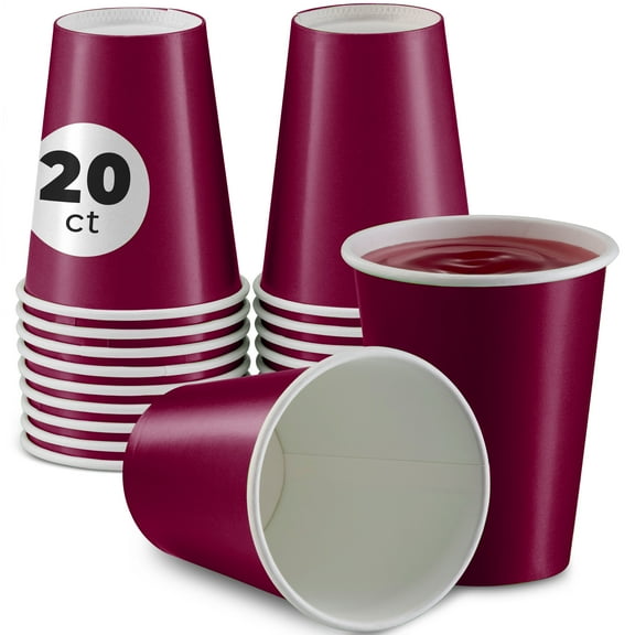 SparkSettings Disposable Paper Cups, 9 oz. Silver Paper Coffee Cups, Strong and Sturdy Coffee Disposable Cups for Party, Wedding, Thanksgiving Day, Christmas, Halloween Hot Cups, Pack of 61