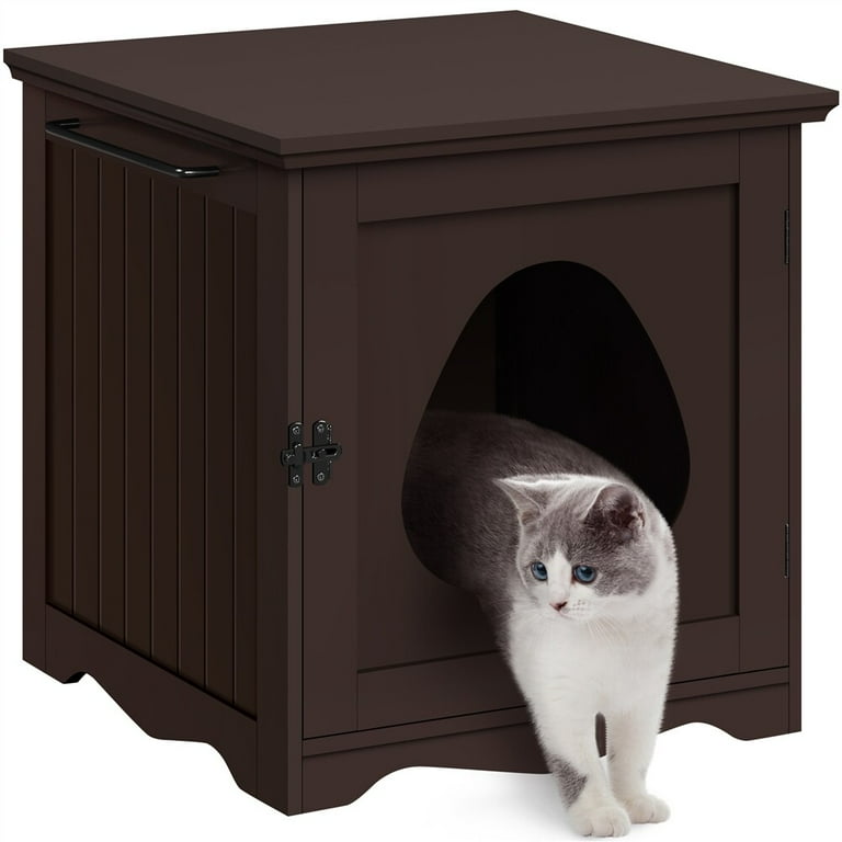 SparkTrend Small Furniture Litter Box Enclosure, Hidden Litter Box