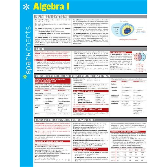 Pre-Owned Sparkcharts: Algebra I Sparkcharts: Volume 4 (Other)