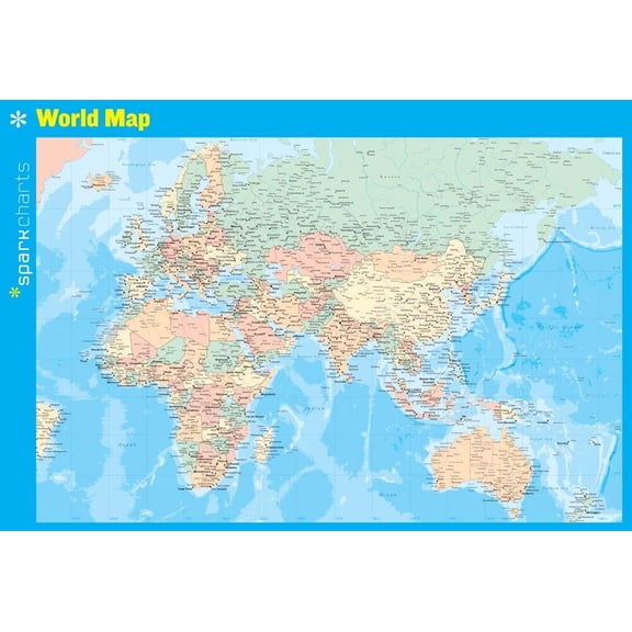 Sparkcharts World Map Sparkcharts, Book 84, (Paperback)