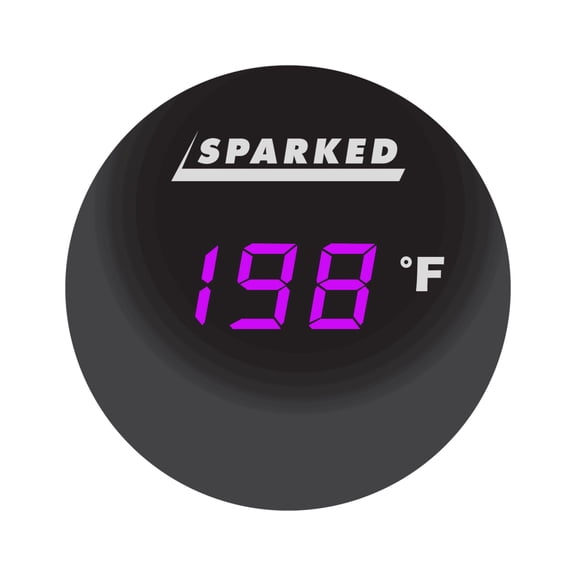 Sparked Innovations Thermometer 12V Ambient Temperature Sensor -34F  200F (Purple)