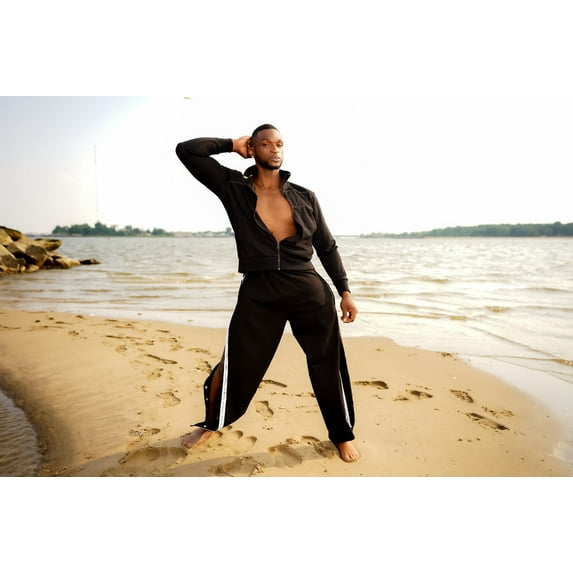 Sparkies Unisex Mens Womens Adaptive Pants With Full Side Seam Opening