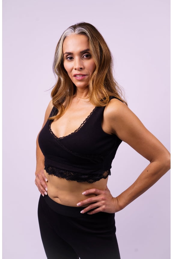Wendy Wellness & Leisure Wrap Top With Lace