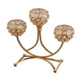 thumbnail image 1 of Sparking Crystal Holder 3 Arms Tealight Candelabra stick Golden, 1 of 8