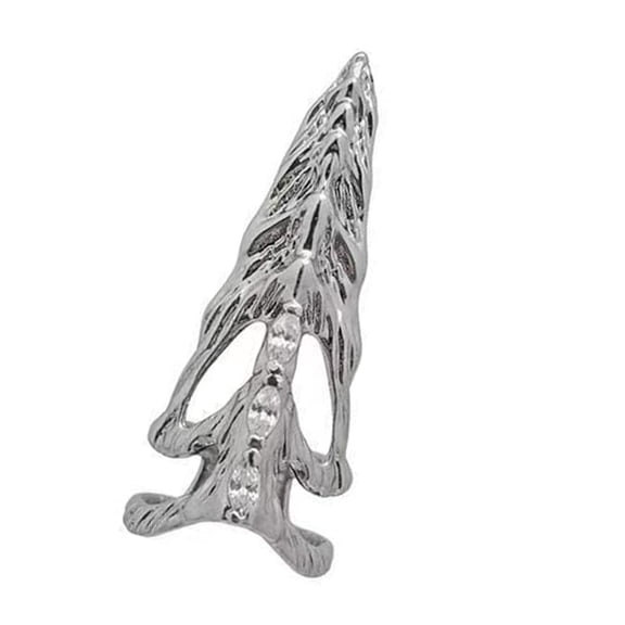 Sparking Nails Tip Rings Exaggerated Fashion Rings Suitable for Trendy Women Attending Parties and Formal Occasions