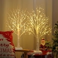 thumbnail image 1 of chalian 2 Pack 144 LED Artificial Tree Lamp with Timer, DIY Birch Tree with LED Lights, Lighted up Tree Lamp USB/Battery Powered, Fairy Light Spirit Tree for Table Home Bedroom Christmas (Warm White), 1 of 11