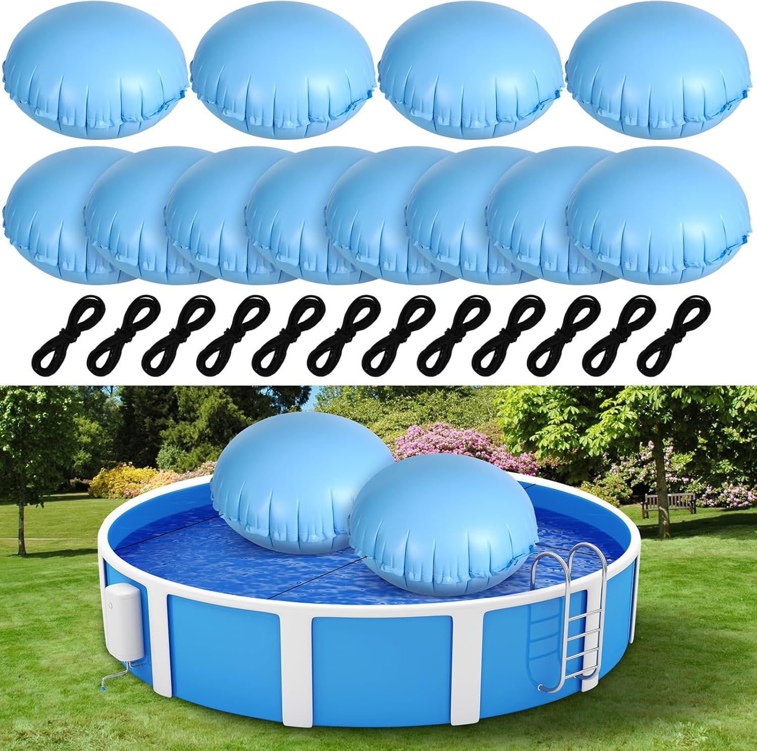 Sparklane - 3 Pcs Pool Pillows for Above Ground Pools Cover Balloon ...