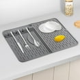 thumbnail image 1 of Sparklane - Silicone Dish Drying Mat for Kitchen Counter, Collapsible Dish Drainer Mat, Dish Drying Rack, Non-Slip, Easy to Clean (18.7x13.2 Inch), 1 of 12