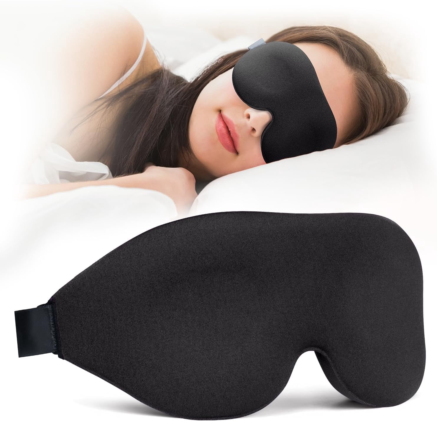 Sparklane - Sleep Mask for Back and Side Sleeper, Block Out Light ...
