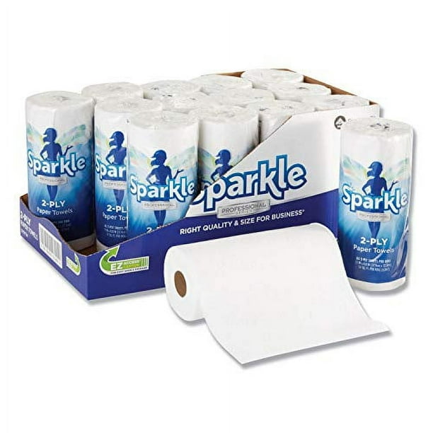 Sparkle Towel Roll, 2-Ply, 70Shts/RL, 30 RL/CT, White, Sold as 1 Carton, 100 Each per Carton Sparkle Towel Roll, 2-Ply, 70Shts/RL, 30 RL/CT, White, Sold as 1 Carton, 100 Each per Carton