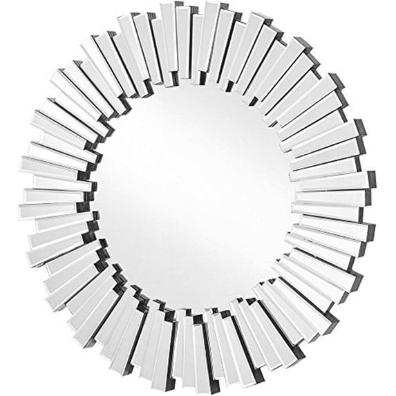 Sparkle 31.5 in. Contemporary Round Mirror in Clear
