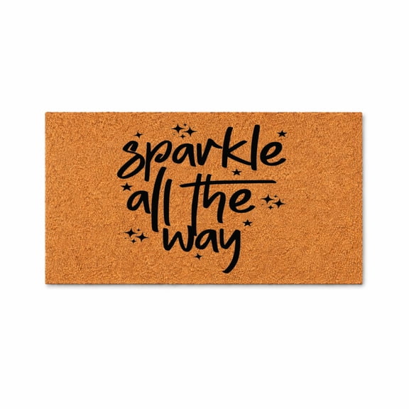 Sparkle All The Way Doormat, Welcome Mat, Front Door Mat, Porch Decor, Boho Home Decor, Housewarming Gift, New Home Gift 3518 (24x36 inches) 3518