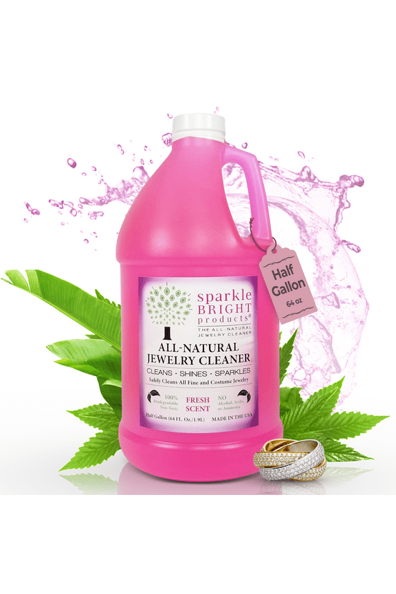 All-Natural Jewelry Cleaner Solution | Half Gallon (64oz.)
