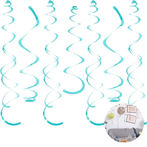 Sparkle Ceiling Hanging Decorations,24pack Hanging Plastic Streamer,Reusable Hanging Swirl Supplies for Home,Birthday Wedding