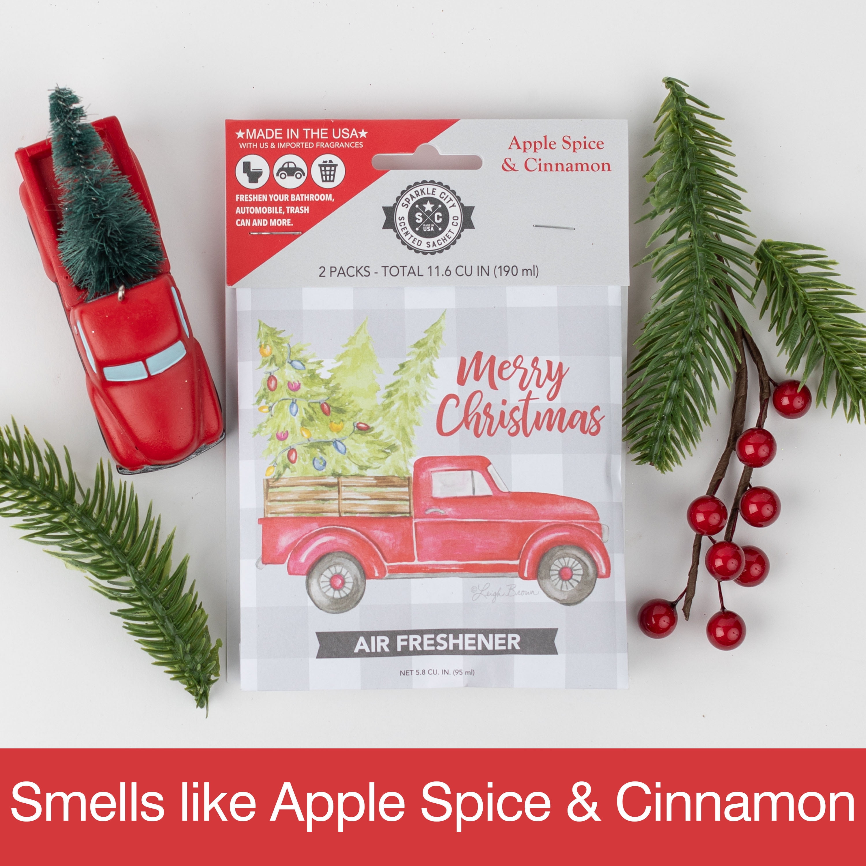 Sparkle City Scented Sachet 2 Pack, Merry Christmas