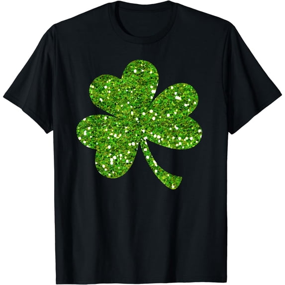 Sparkle Clover Irish For St Patricks Day Shamrock Lucky T-Shirt