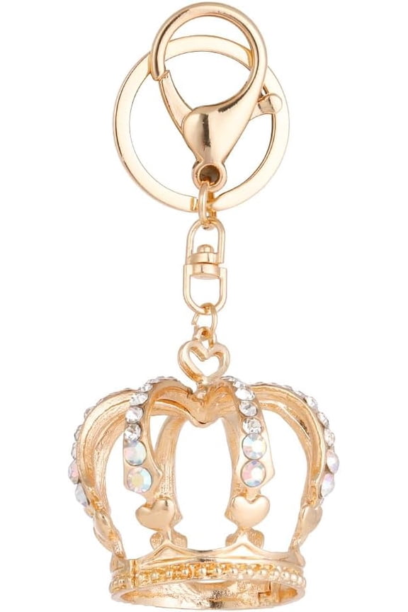 Sparkle Crystal King's Crown Keychain Car Key Ring Souvenir Gift for Family daughter gifts