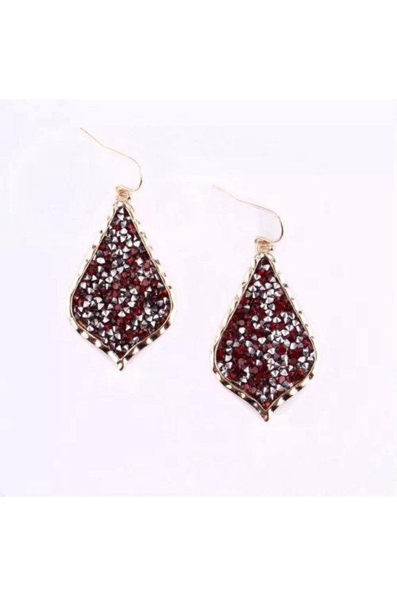 Sparkle Crystal Pave Teardrop Morocan Statement Rhinestones Earrings
