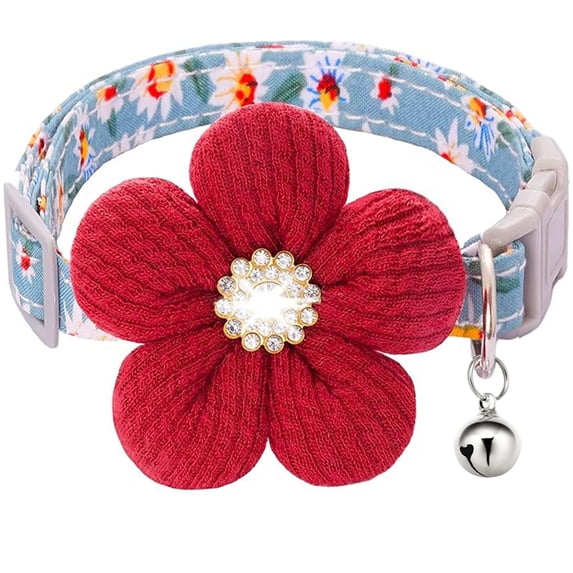 Sparkle Crystal Pet Collar, Fashion Rhinestone Dog Collar for Small Medium Pets, Adjustable Soft Pet Accessory with Shiny Stones