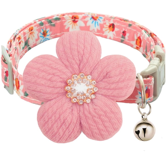 Sparkle Crystal Pet Collar, Fashion Rhinestone Dog Collar for Small Medium Pets, Adjustable Soft Pet Accessory with Shiny Stones
