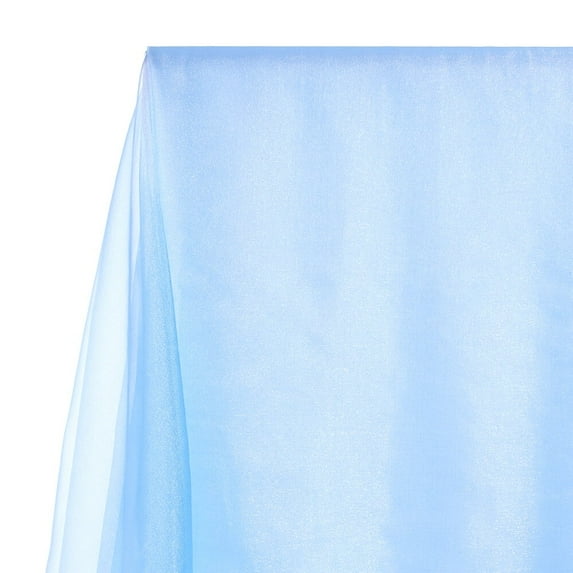 Sparkle Crystal Sheer Organza Fabric Shiny for Fashion, Crafts, Decorations 60 (Baby Blue)