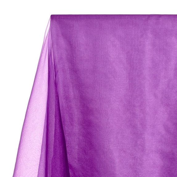 Sparkle Crystal Sheer Organza Fabric Shiny for Fashion, Crafts, Decorations 60 (Purple)