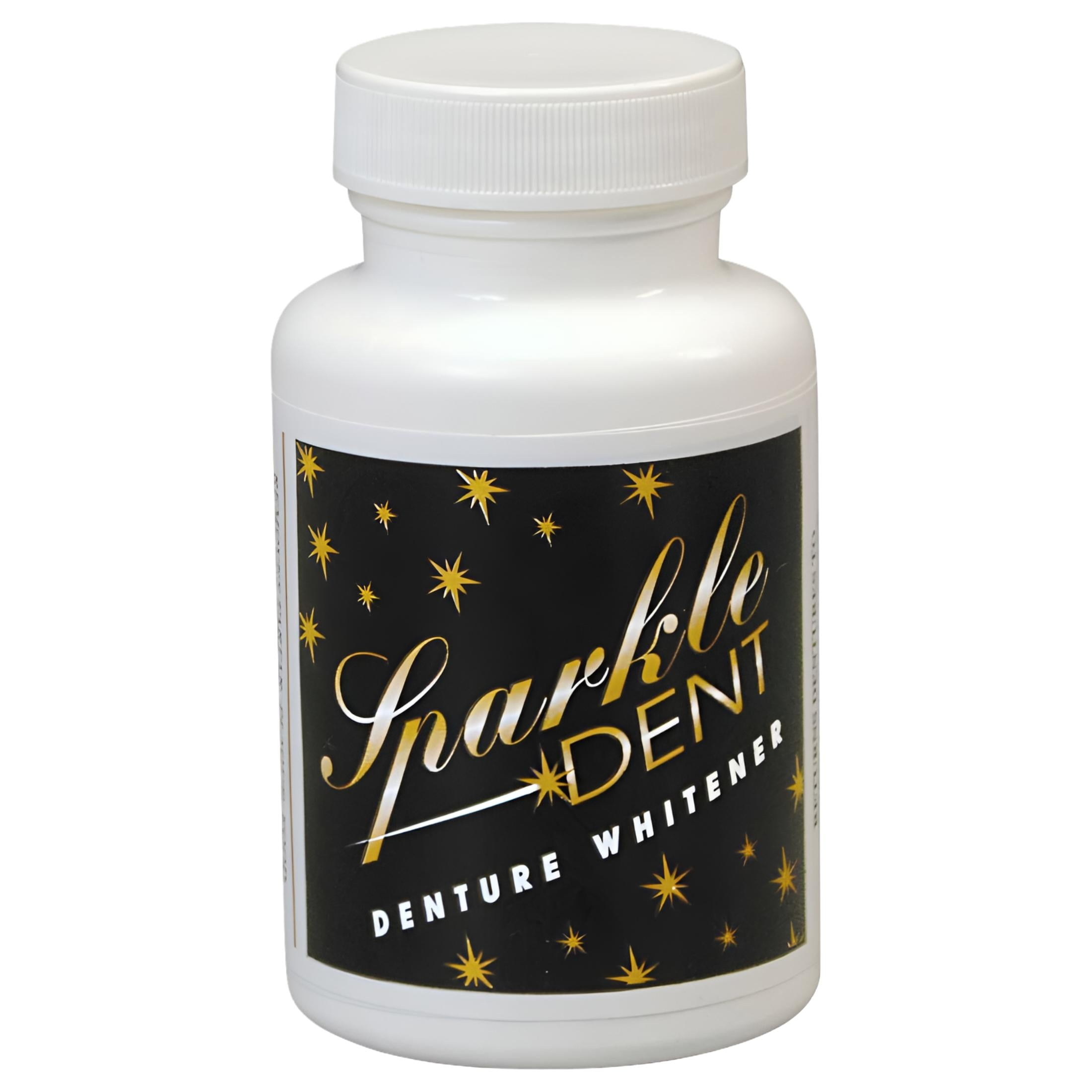 Sparkle Dent Denture Whitener and Cleaner Removes Tough Stains, Tartar, Calculus, Plaque, Bad Odor, Coffee and Tea StainsHigh Concentrated Easy to use Formula will not Harm Soft Reline Material