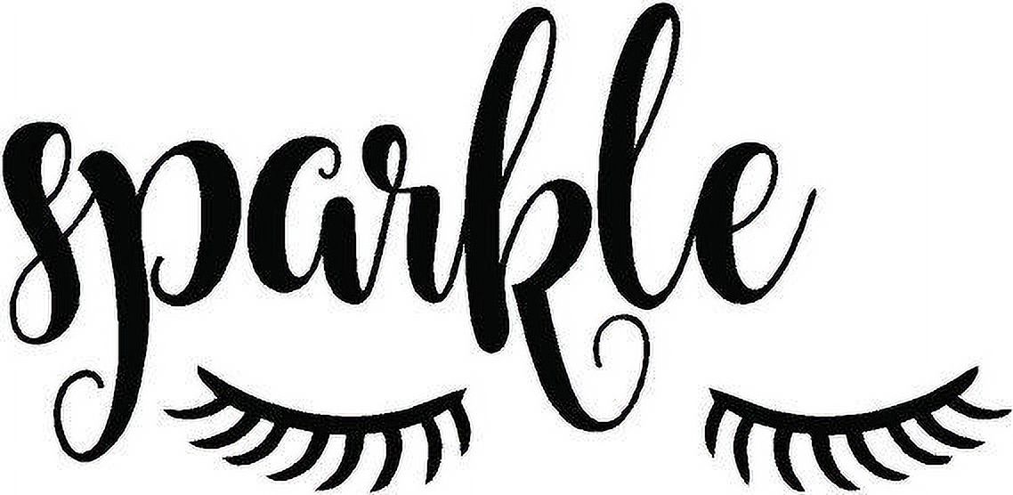Sparkle Eye Lashes Vinyl Wall Decal Vinyl Inspirational Quote 20"x10