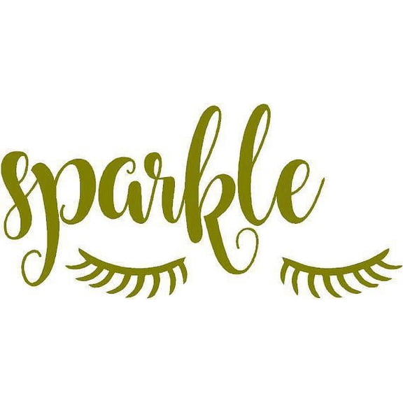 Sparkle Eye Lashes Vinyl Wall Decal - Vinyl Inspirational Quote 20"x10"