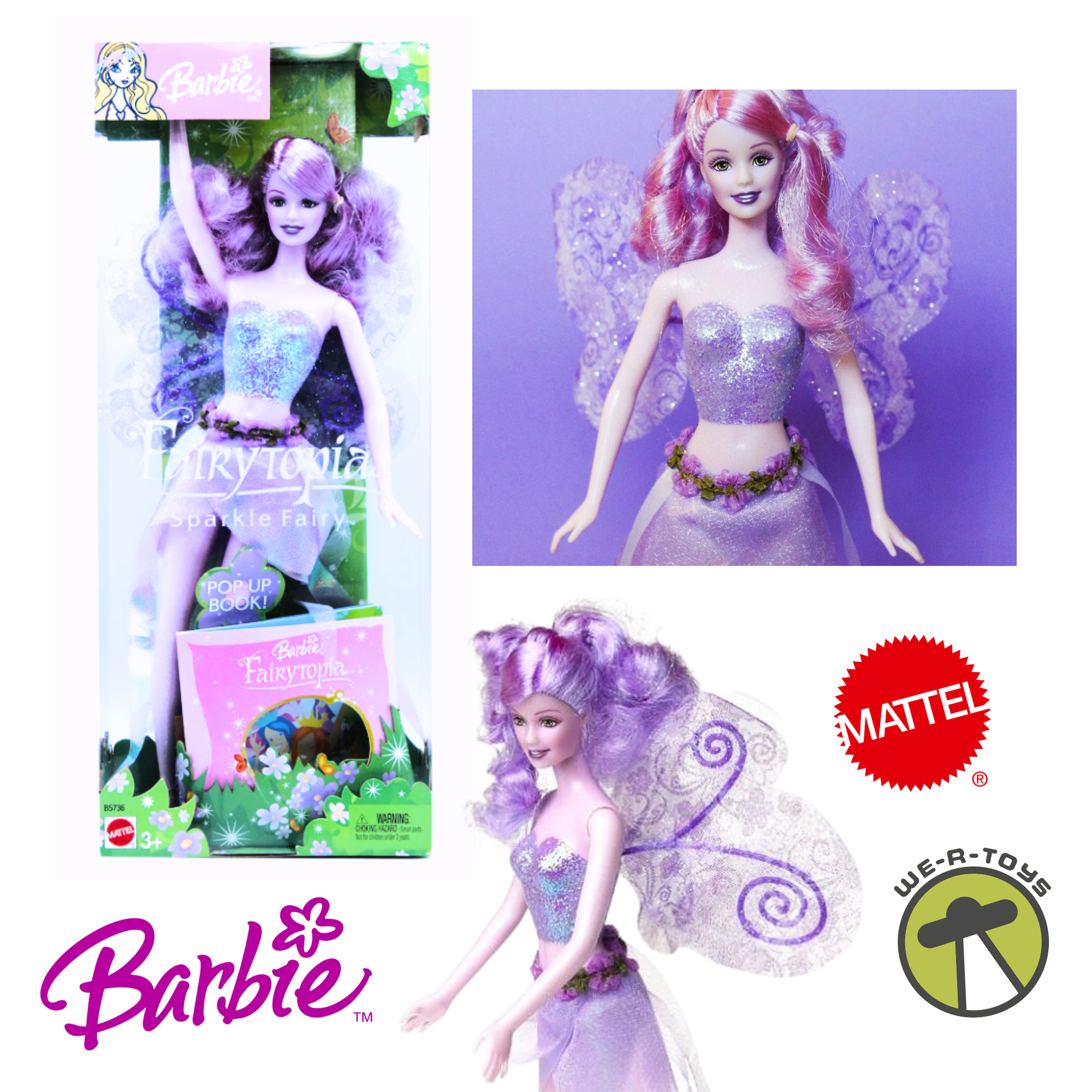 Sparkle Fairy Barbie Doll, Lavender - Walmart.com