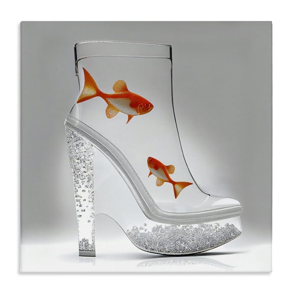 Stupell Industries Sparkle Fish Fashion Boot Canvas Wall Art, design by Sasha