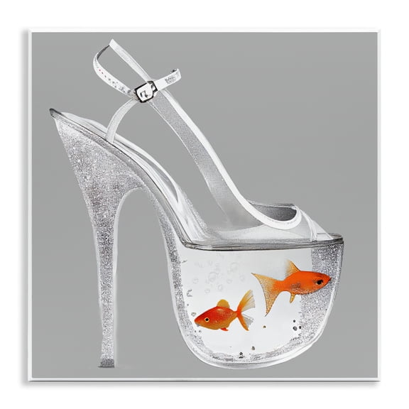 Stupell Industries Sparkle Fish Fashion Goldfish Wall Plaque Art, design by Sasha