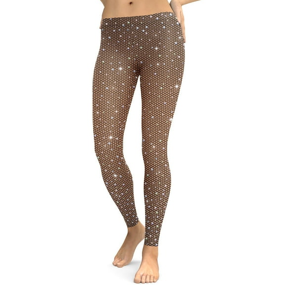 Sparkle Fishnet Print Leggings Size: XS for Women | FIERCEPULSE
