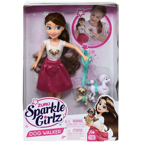Sparkle Girlz Dog Walker Doll