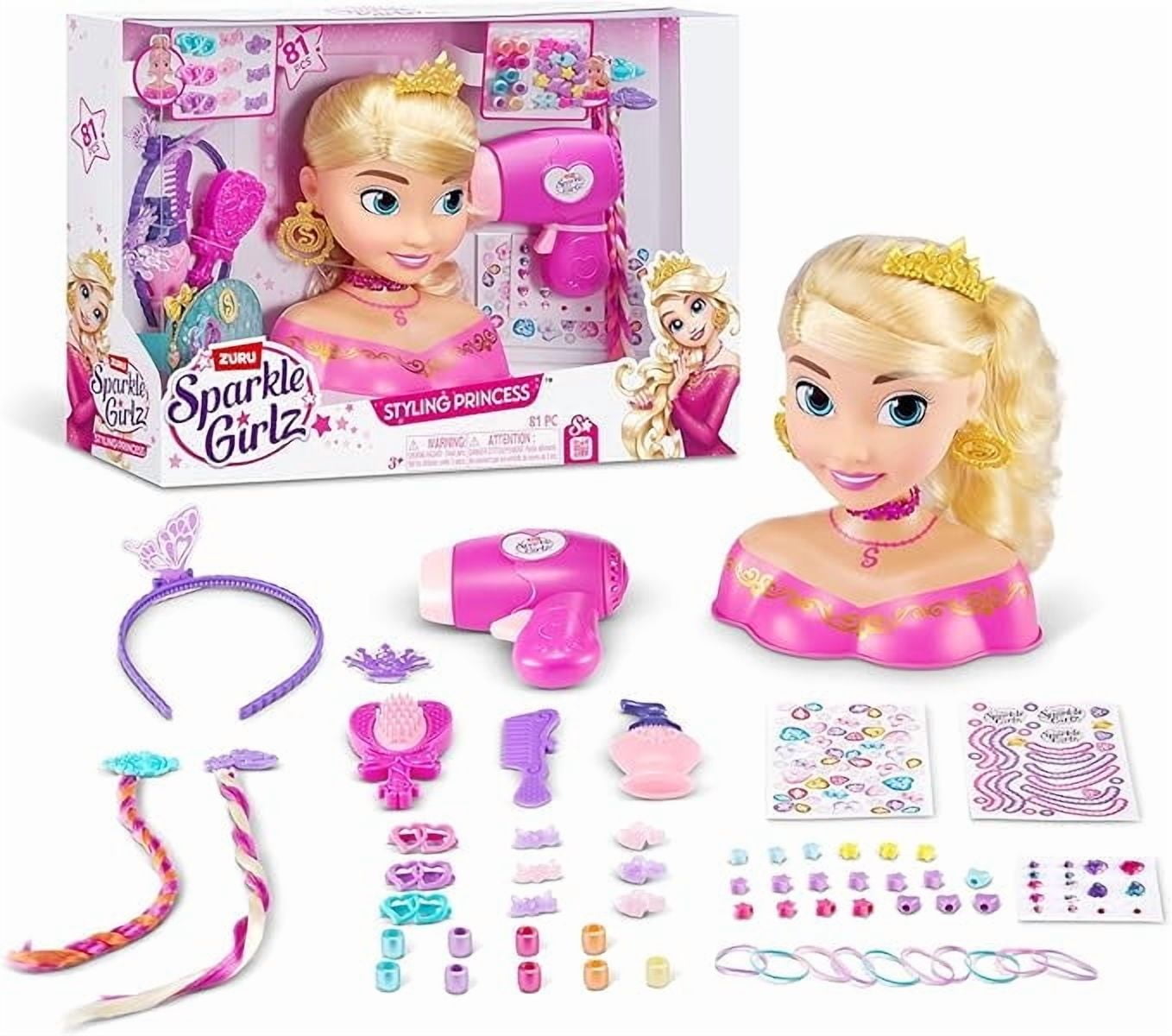 Sparkle Girlz Styling Head - Blonde by ZURU Comes with Nail Design