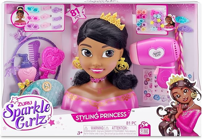 Sparkle Girlz Styling Head - Brunette by ZURU Comes with Nail