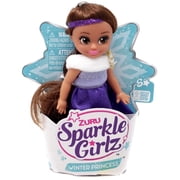 Sparkle Girlz Winter Princess Brunette with Purple Dress Mini Doll