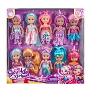 مجموعة Sparkle Girlz ZURU Little Friends مجموعة من 10 دمى أزياء للأعمار 3 قد تختلف أنماط Plus