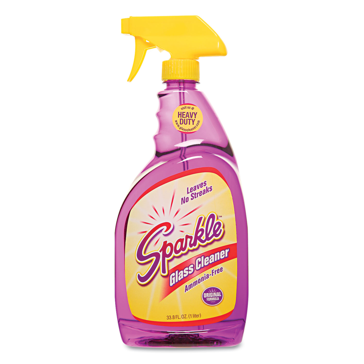Sparkle Glass Cleaner, 33.8oz Spray Bottle, 12/Carton (20345CT)