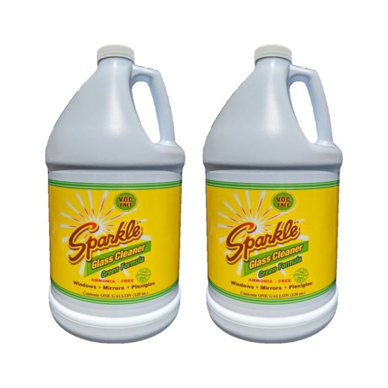 Glass cleaner sanitizing detergent for glass and plastic