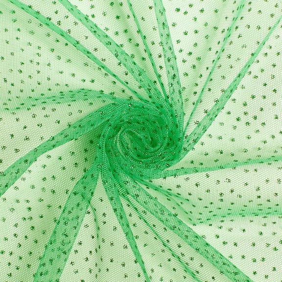 Sparkle Glitter Tulle Fabric Wedding Decoration Craft Event 60" Wide Sold BTY - Kelly Green