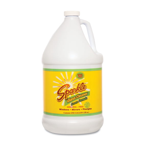 Sparkle Green Formula Glass Cleaner, 1gal Refill Bottle